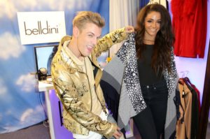 Singer Aaron Carter (L) and dancer Lee Karis attend the GRAMMY Gift Lounge during The 58th GRAMMY Awards at Staples Center on February 13, 2016 in Los Angeles, California. (Photo by Imeh Akpanudosen/WireImage)