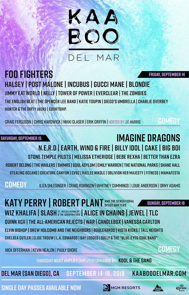 Kaaboo Schedule 2022 Kaaboo Del Mar Announces Daily Artist Lineup And Single Day Passes